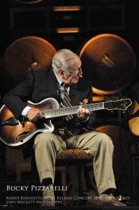 Bucky Pizzarelli Miner Benedetto concert 2009 – John Brackett Photography with text for BP bio page 1