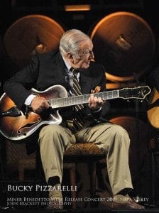 Bucky Pizzarelli Miner Benedetto concert 2009 – John Brackett Photography with text for BP bio page 1a