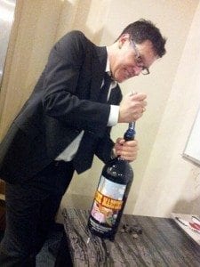 Dan Faehnle with Pink Martini wine