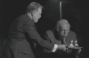 Ed Laub with Bucky Pizzarelli blowing out candles at 88th bday 2014