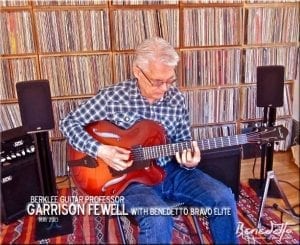 Garrison Fewell with new Benedetto Bravo Elite May 2013 in home studio