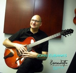 John Eubanks with La Venezia Benedetto Guitars Savannah GA 2009 photo by Cindy Benedetto