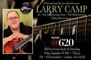 Larry Camp concert sponsored by Al Downing Tampa Jazz Assoc 9-19-14