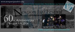 Newport Jazz Festival All-stars 2014 banner featuring Howard Alden