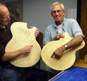 RonnieRoseSignsTwo GuitarBacks with Bob Benedetto 9-26-12