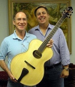 Bob Benedetto and Howard Paul with a Sinfonietta. (Courtesy Benedetto Guitars)