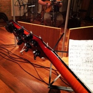 Chico Pinheiro on Benedetto Bravo Elite recording with mandolin 5-27-14