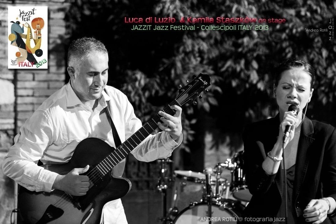 Benedetto Player Luca di Luzio & Kamila Staszkòw on stage of JAZZIT Jazz Festival in Collescipoli ITALY 2013 “…my Benedetto Bravo Elite impressed the audience for its great and nice sound.”(Courtesy Luca di Luzio)