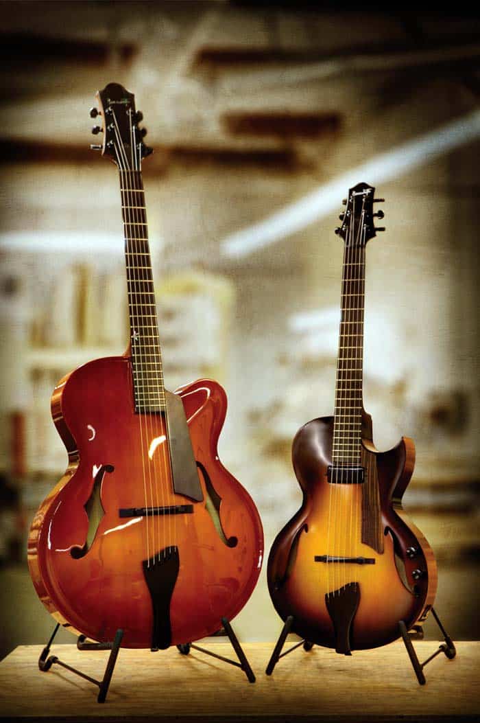 Benedetto Guitars La Venezia & Andy models featured in The South Magazine's 'Music Makers'. (Courtesy The South Magazine) 