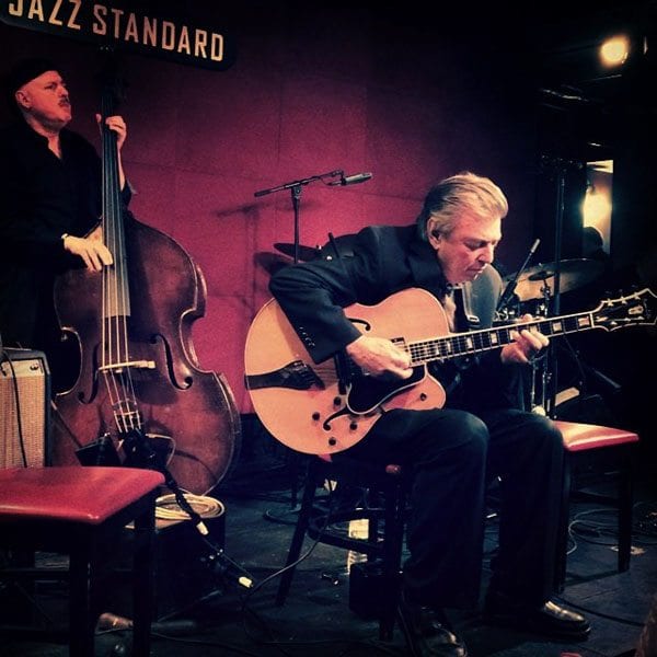 Jack Wilkins 70th Birthday Part at the Jazz Standard NYC. Jack performs with his signature Benedetto Jack Wilkins model. (Courtesy Jack Wilkins)