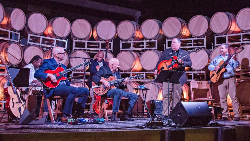 Scenes from the 2022 Miner Wines Benedetto Cabernet release concert in Napa Valley, CA