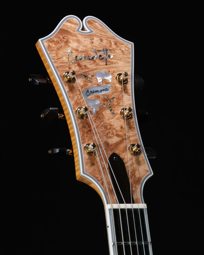 Close up, headstock, front