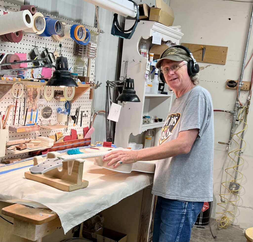 Larry Perkins at his bench