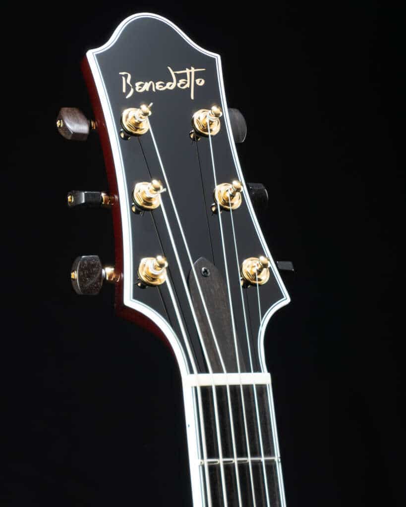 Close up headstock, front