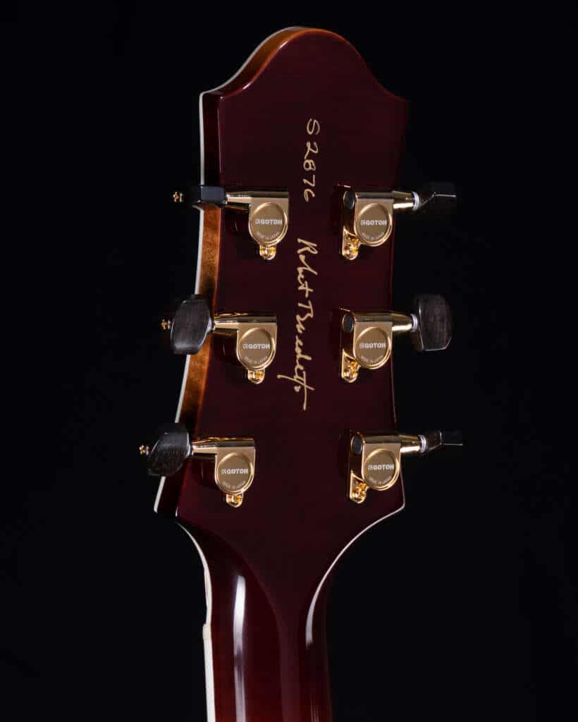 Close up headstock, back