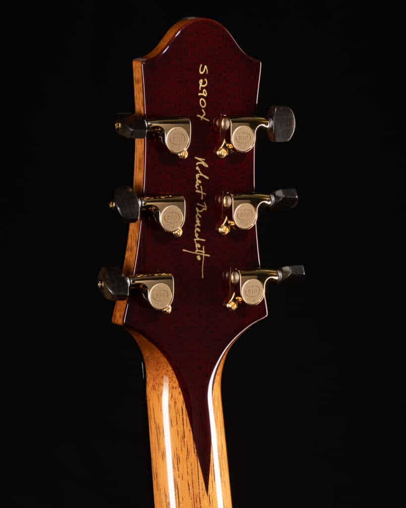 Close up headstock, back