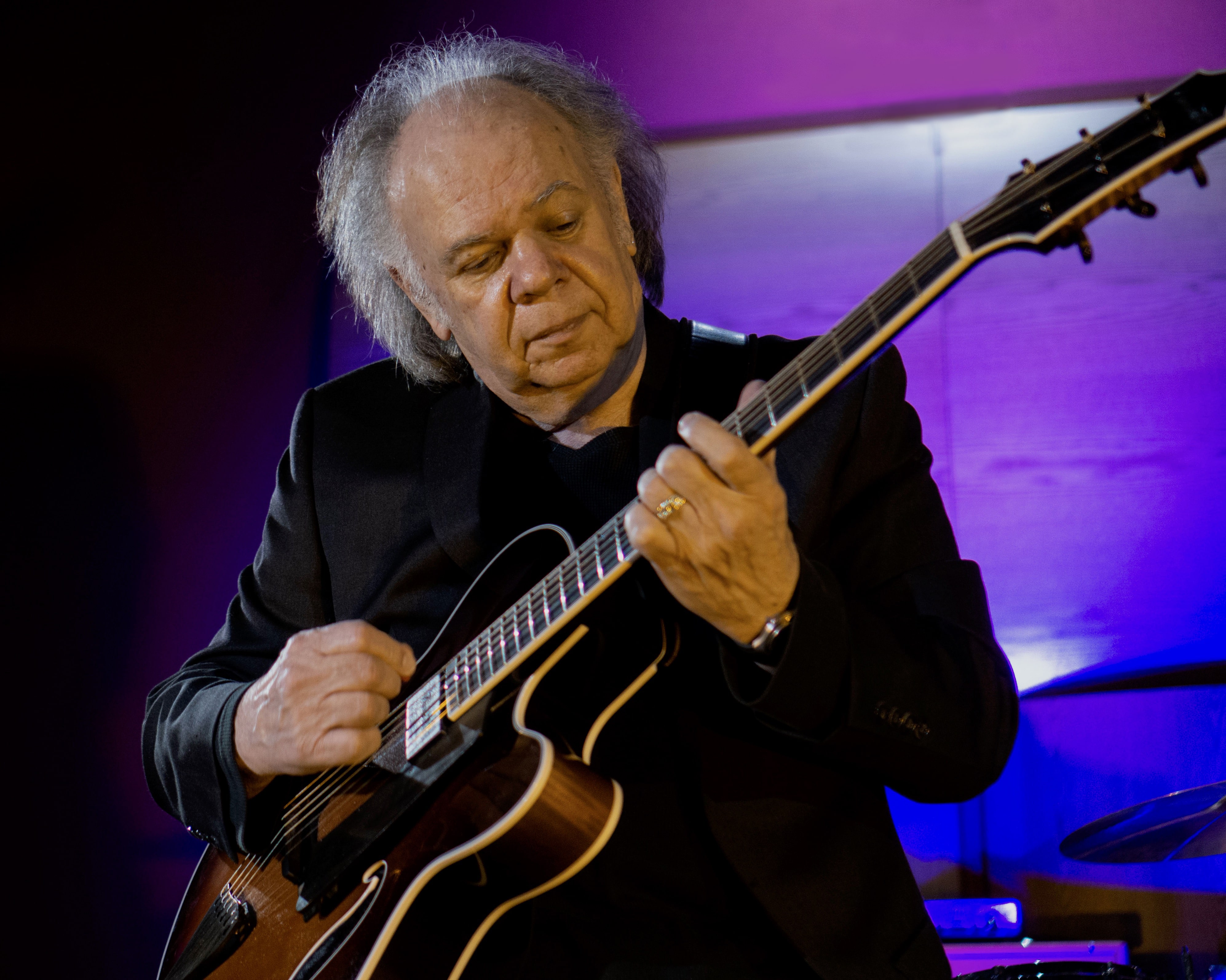 Carl Filipiak with his guitar