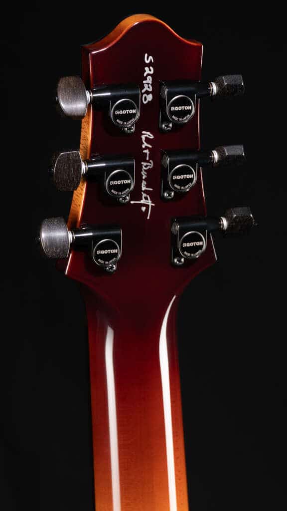 Close up headstock, back