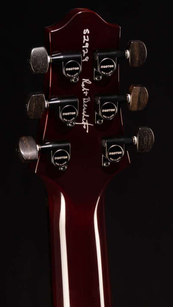 Close up headstock, back