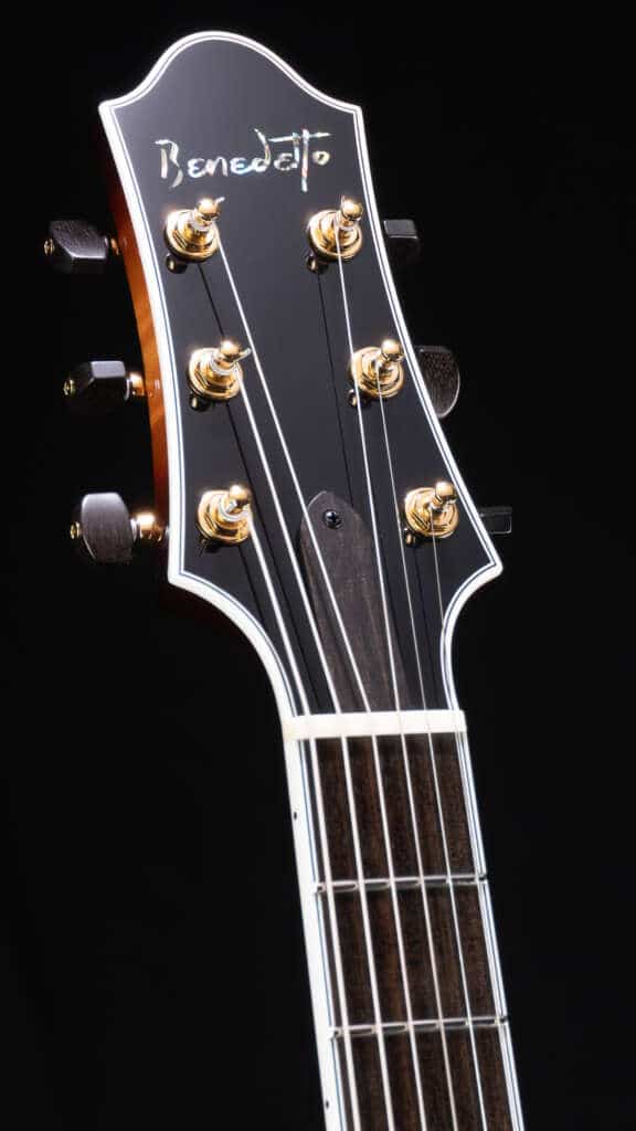 Close up headstock, front