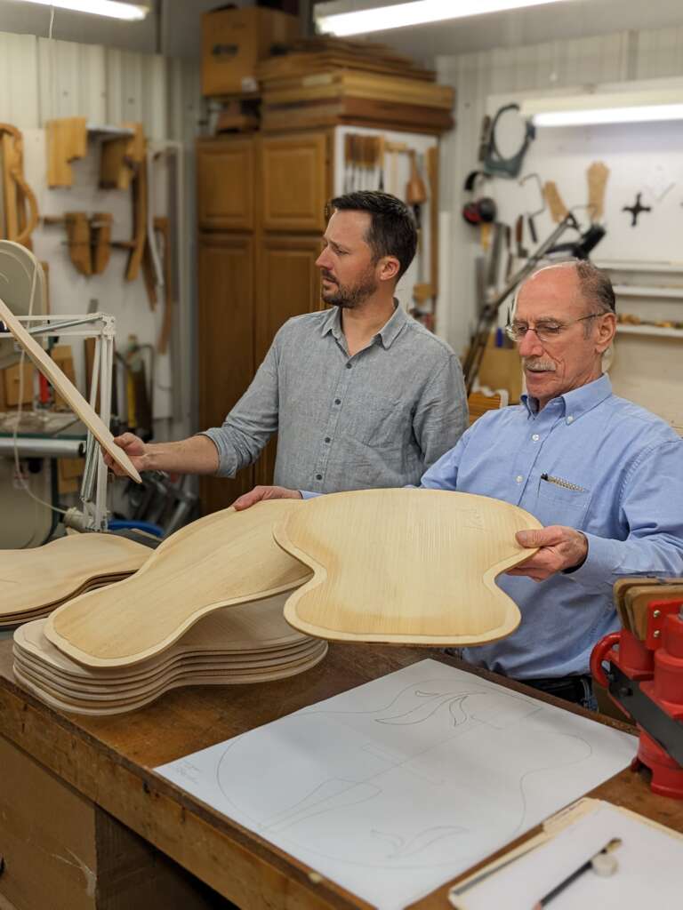 Bob and Damon in the shop