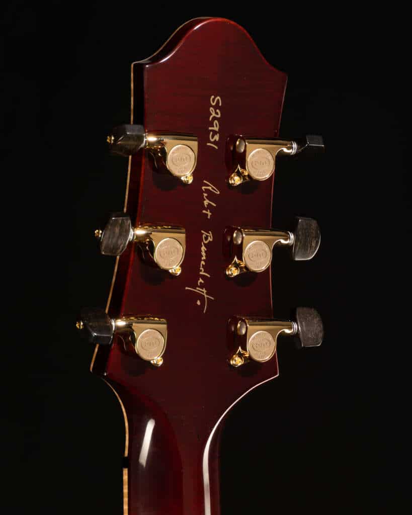 Close up headstock, back