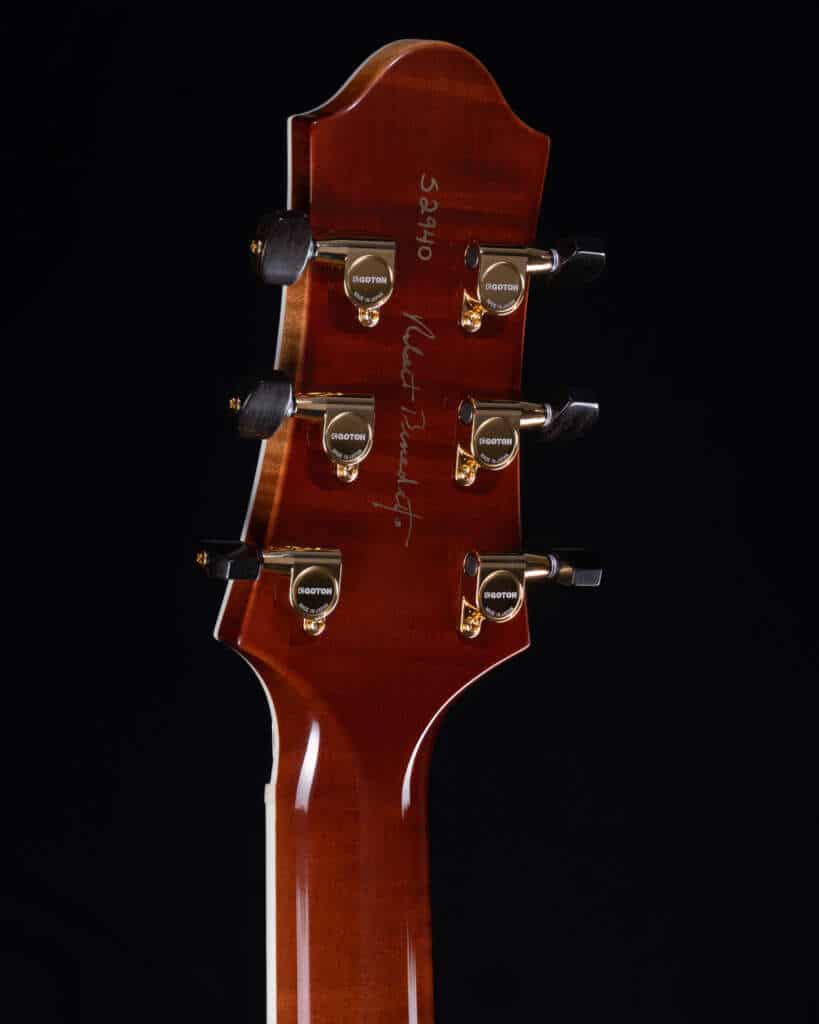 Close up headstock, back