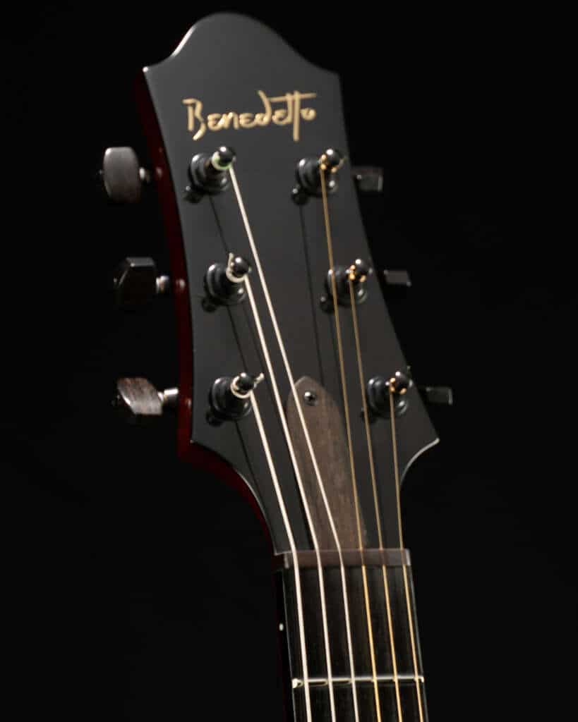 Close up headstock, front