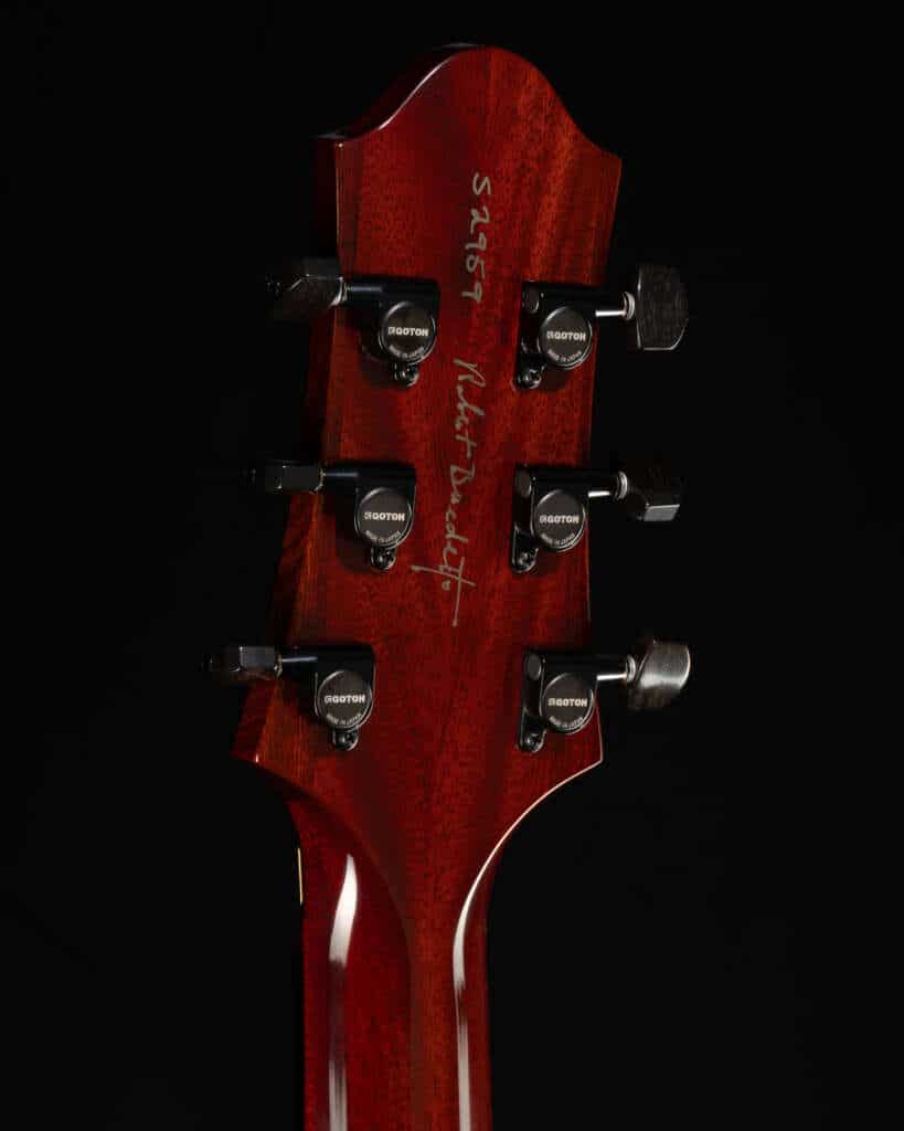 Close up headstock, back