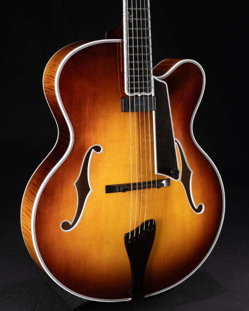 Close up guitar, front