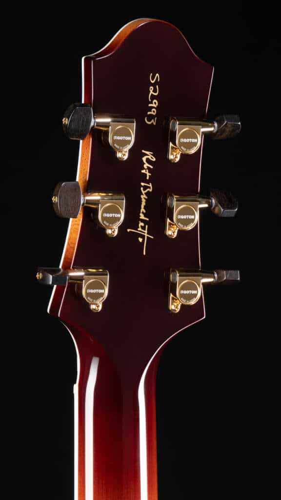 Close up headstock, back