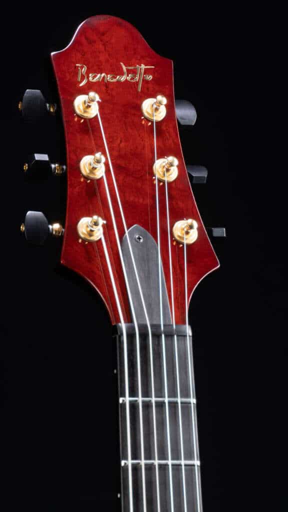 Close up headstock, front