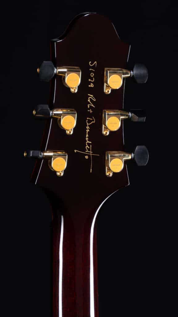 Close up headstock, back