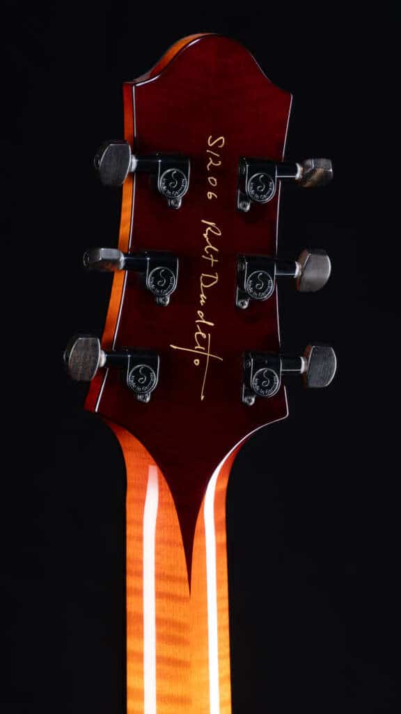Close up headstock, back