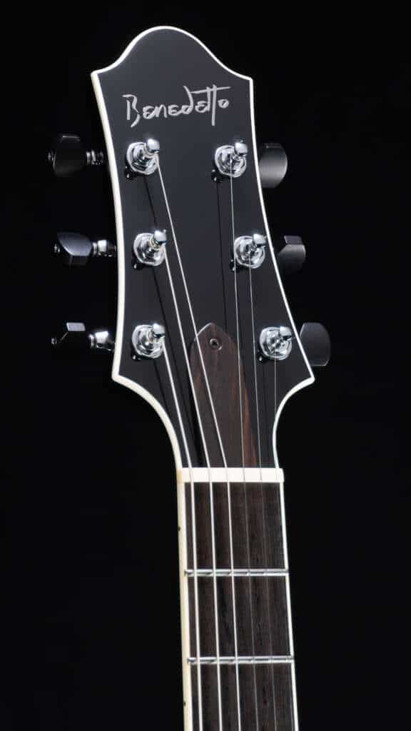 Close up headstock, front