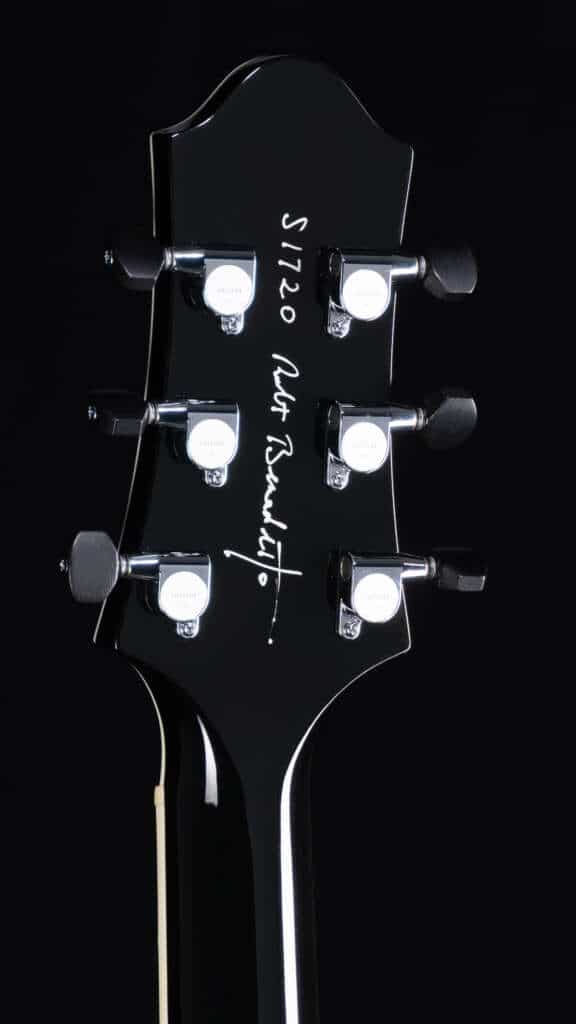 Close up headstock, back