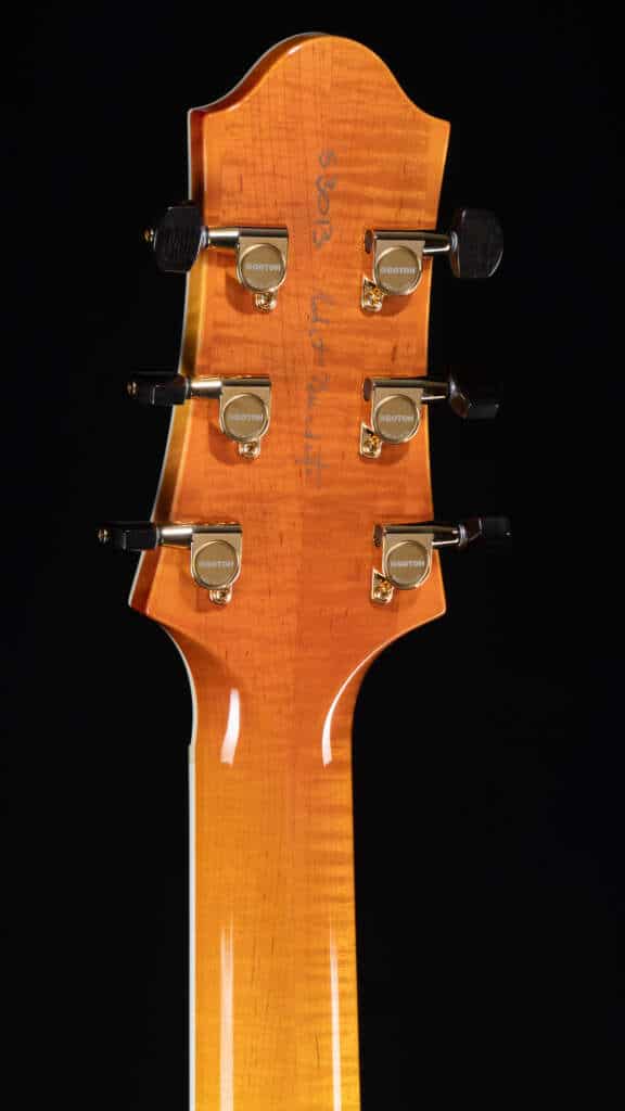 Close up headstock, back