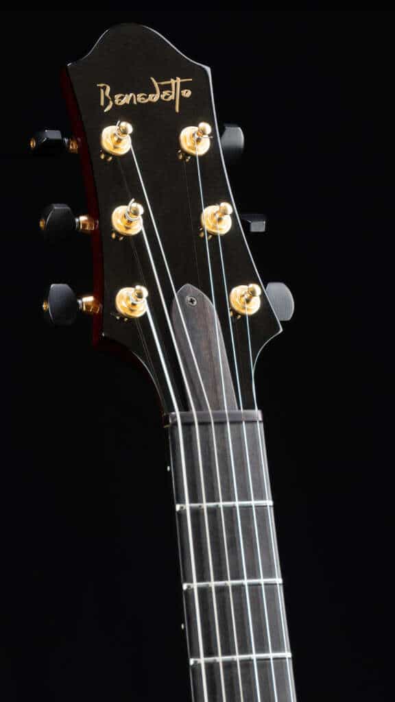 Close up headstock, front