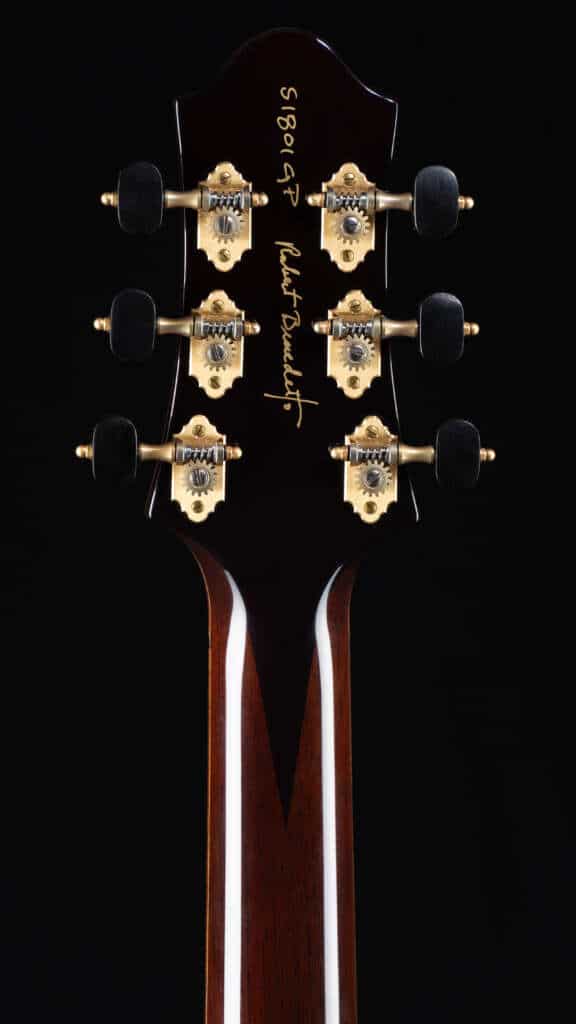 Close up headstock, back aligned