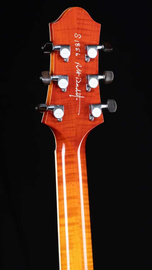 Close up headstock, back