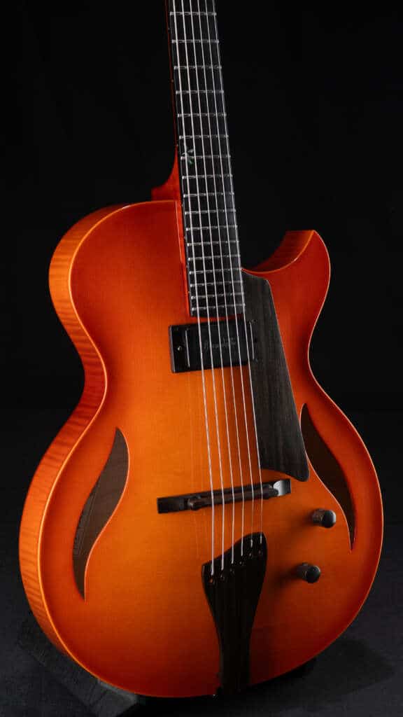 Close up guitar, front