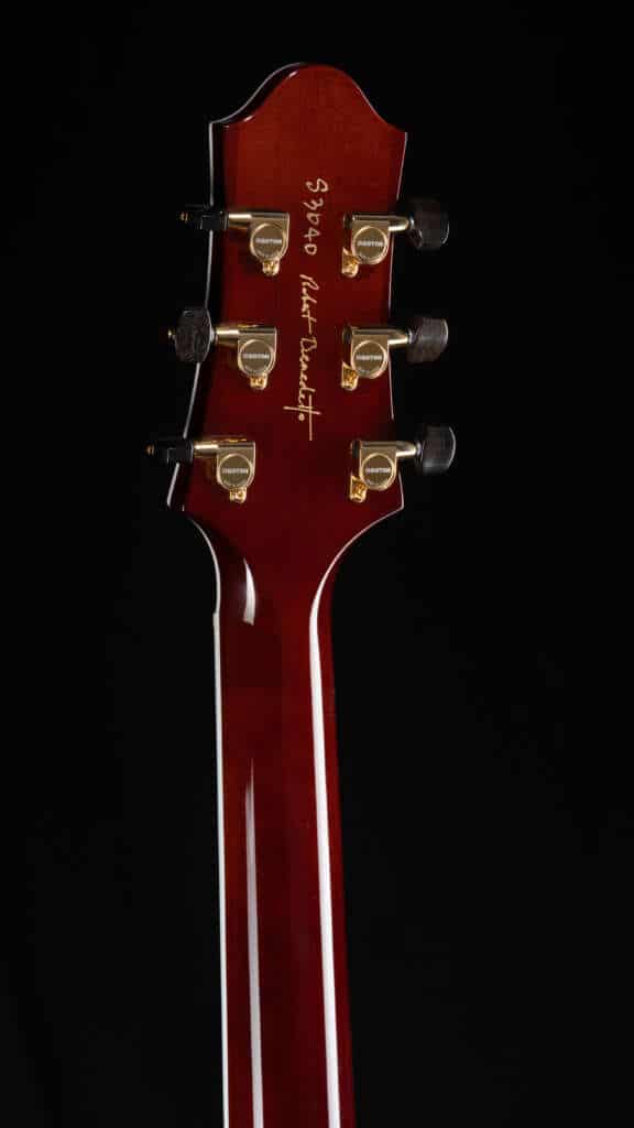 Close up headstock, back