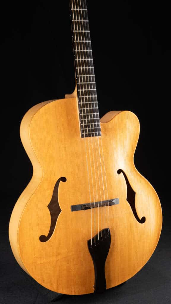 Close up guitar, front