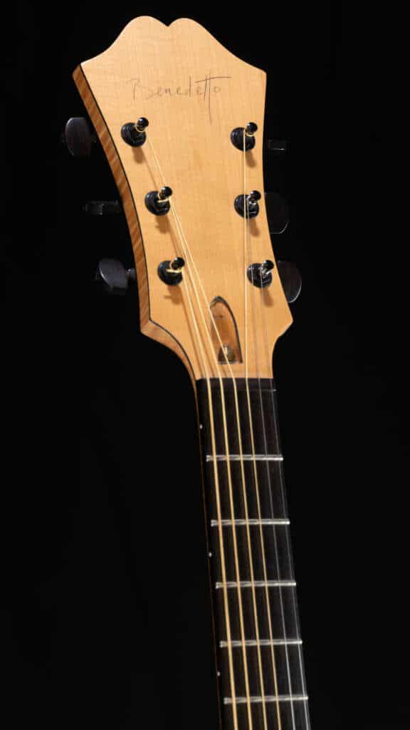 Close up headstock, front