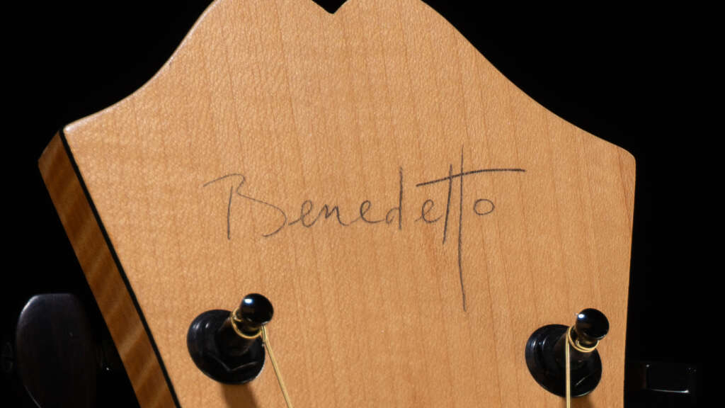 Close up detail, pencil signature logo