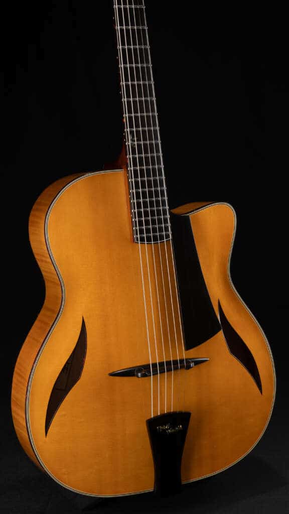 Close up guitar, front