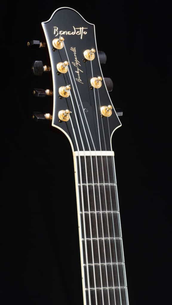 Close up headstock, front