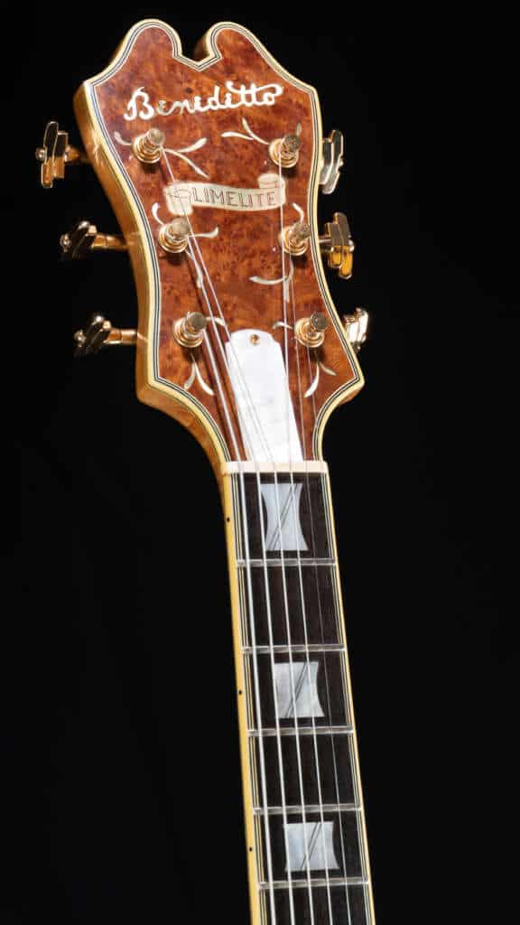 Close up headstock, front