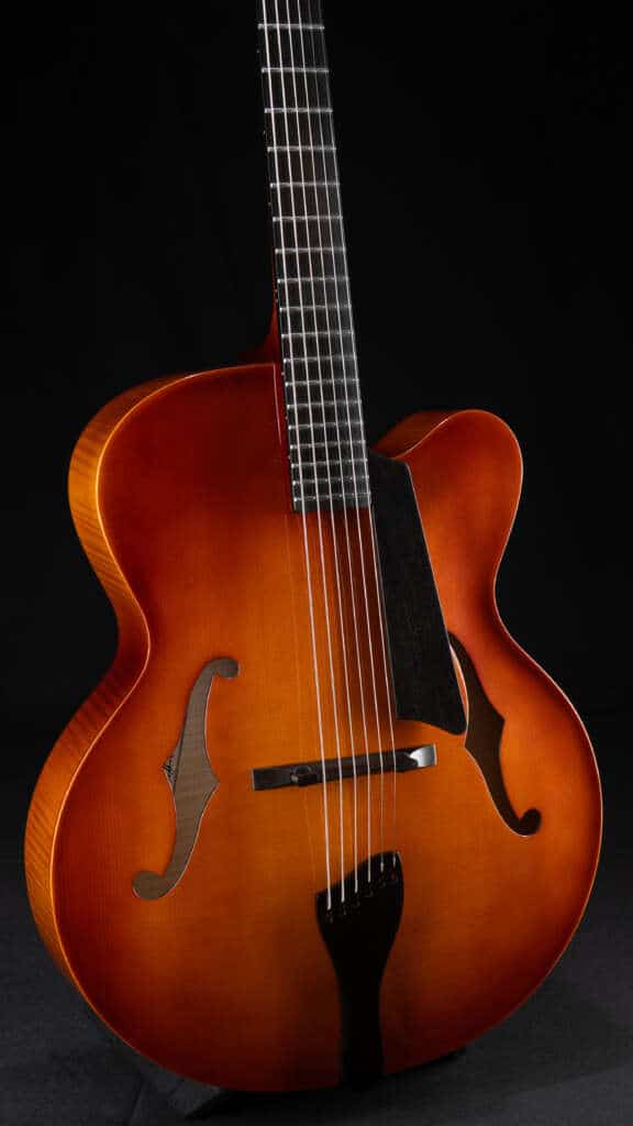 Close up guitar, front