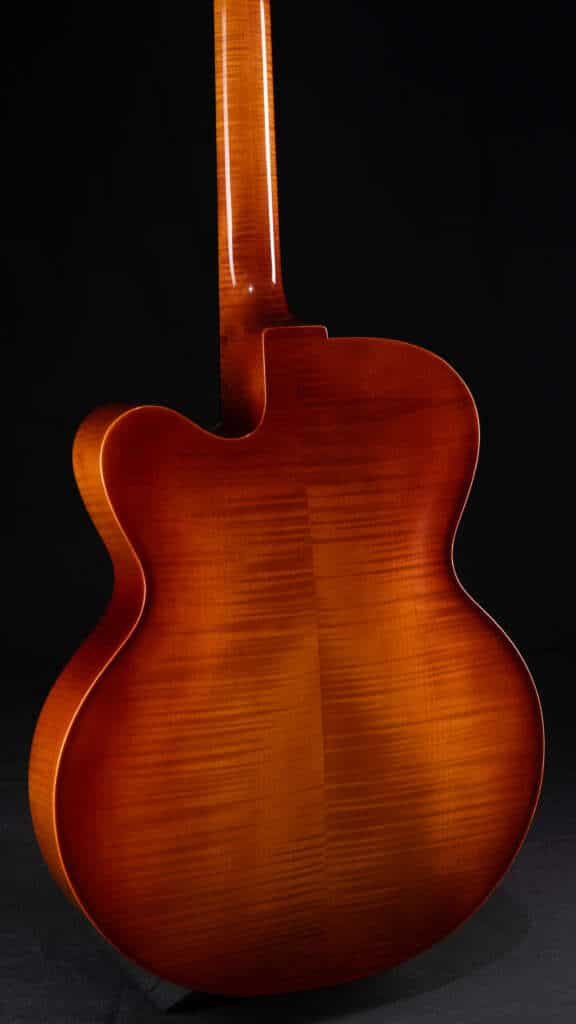 Close up guitar, back